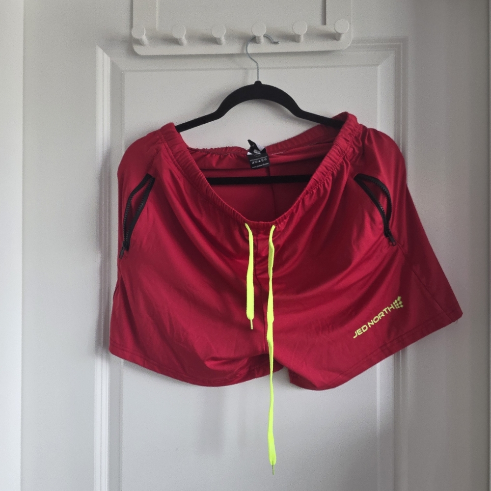 Jed North Red Running Shorts. Large